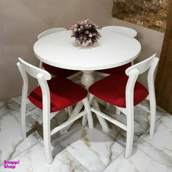 میز و صندلی ناهار خوری 4 نفره مدل خرچنگی kh04