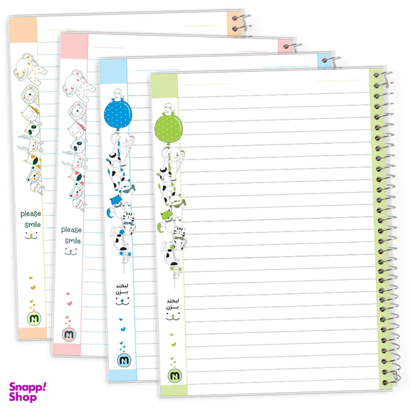 دفتر 60 برگ سیمی طلقی فانتزی مکث نوت کد 9_9614