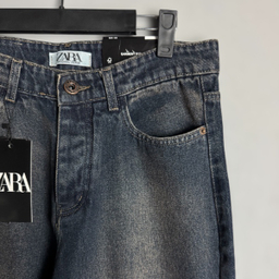 شلوار بگ مردانه طرح زارا کد 3675 رنگ آبی تیره