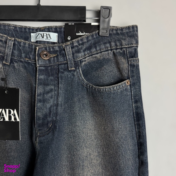 شلوار بگ مردانه طرح زارا کد 3675 رنگ آبی تیره