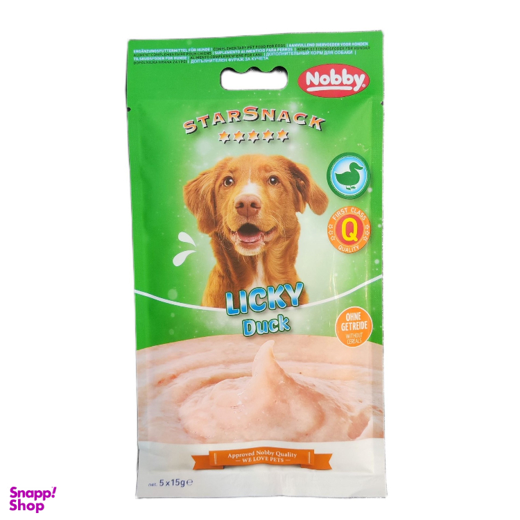 بستنی سگ مدل Nobby StarSnack Licky Duck بسته 5 عددی