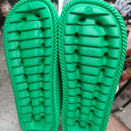 دمپایی دخترانه زیتون مدل ساحلی رنگ سبز