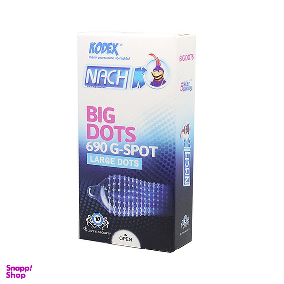 کاندوم خاردار ناچ کدکس (Nach Kodex) مدل Big Dots بسته 10 عددی