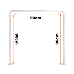 میله پرده حمام پیسو مدل U-AL سایز 90x90 سانتی متر