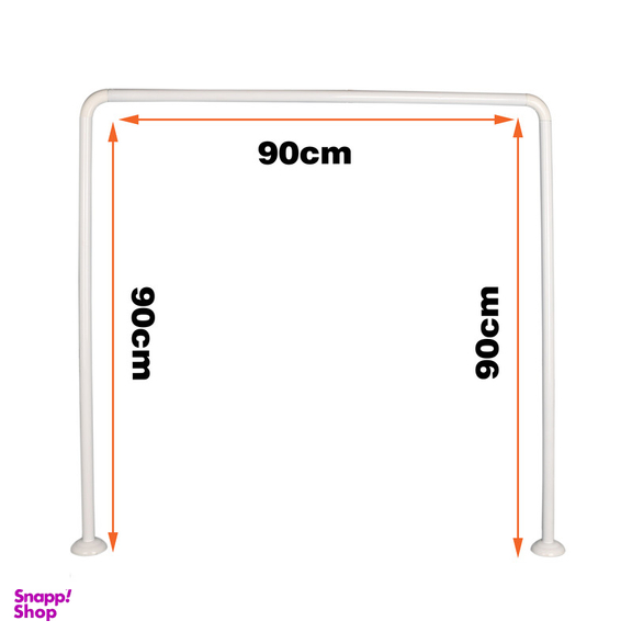 میله پرده حمام پیسو مدل U-AL سایز 90x90 سانتی متر