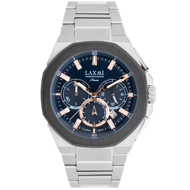 ساعت مچی عقربه ای مردانه لاکسمی کد 6-8902 رنگ نقره ای صفحه سرمه ای