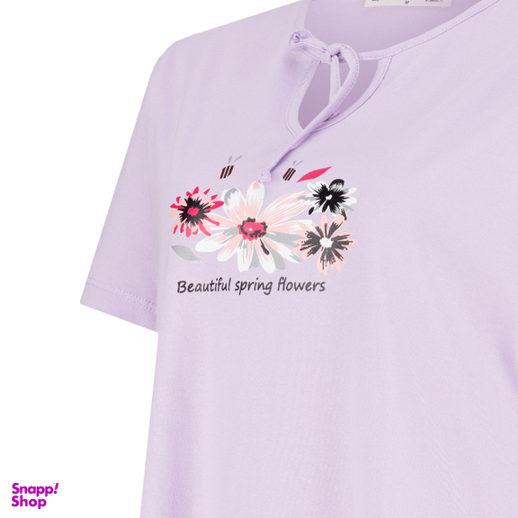 تیشرت راحتی زنانه کد 1021 رنگ بنفش