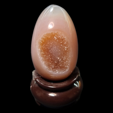 سنگ راف عقیق تخم مرغی کد P02