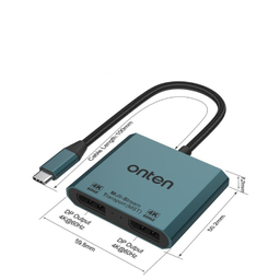 مبدل USB-C به Dual DP اونتن مدل OTN UC915