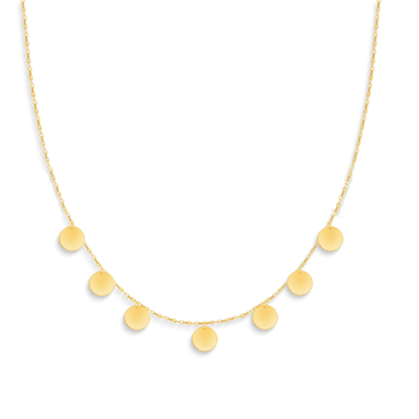 گردنبند طلا 18 عیار زنانه اپال گلد مدل پولکی 002