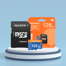 کارت حافظه MicroSDXC ای دیتا مدل V10 R100W25 100MB/S ADP ظرفیت 128 گیگابایت