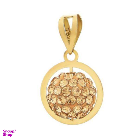 پلاک گردنبند طلا 18 عیار زنانه اپال گلد مدل گوی سواروسکی کد sh0163