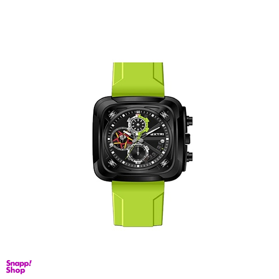 ساعت عقربه ای مردانه اکستری کد X6057-E رنگ مشکی سبز روشن