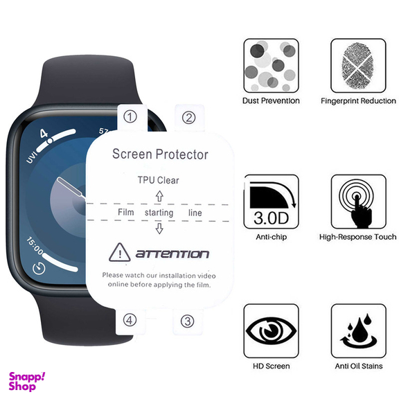 محافظ صفحه نمایش بوف مدل Hydrogel-New-2024-G مناسب برای اپل واچ 41 میلی متری سری 7 / 8 / 9