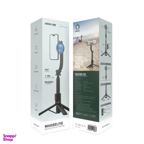 سه پایه و مونوپاد مگ سیف گرین لاین مدل Green Magselfie Selfie Stick Tripod