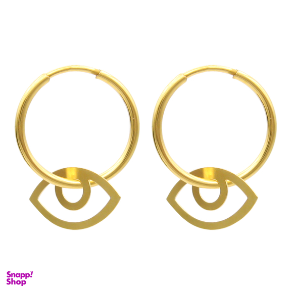 گوشواره طلا 18 عیار زنانه کاپانی مدل چشم کد KE018