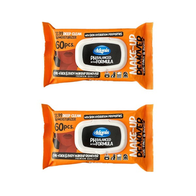 دستمال مرطوب آدونیس مدل 01 دو بسته 60 عددی