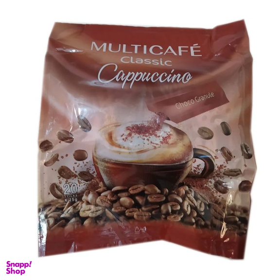 کاپوچینو مولتی کافه وزن 500 گرم بسته 20 عددی