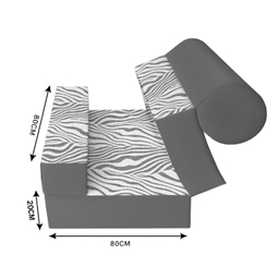 کاناپه تخت شو یک نفره نوپه هوم مدل گورخری کد M1060