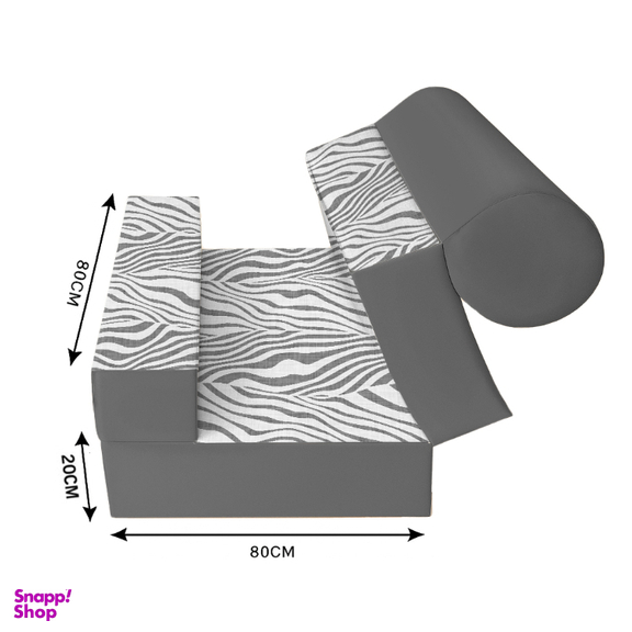 کاناپه تخت شو یک نفره نوپه هوم مدل گورخری کد M1060