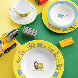 سرویس چینی 5 پارچه کودک چینی زرین ایران سری ایتالیا اف مدل Farm درجه عالی