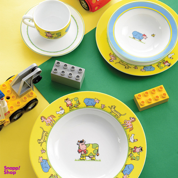 سرویس چینی 5 پارچه کودک چینی زرین ایران سری ایتالیا اف مدل Farm درجه عالی