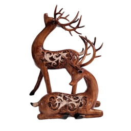 مجسمه مدل گوزن همدم مجموعه دو عددی