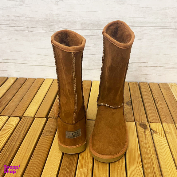 بوت زنانه طرح آگ کد 01 رنگ شتری