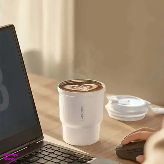 ماگ عایق دار Lepresso مدل LPCM450BK گنجایش 450 میلی لیتر