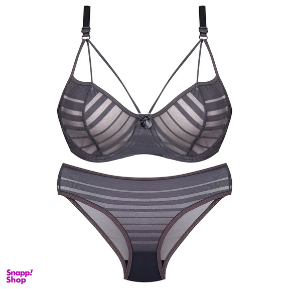 ست شورت و سوتین زنانه کارنا رز مدل فنردار کد 3389-22 رنگ طوسی