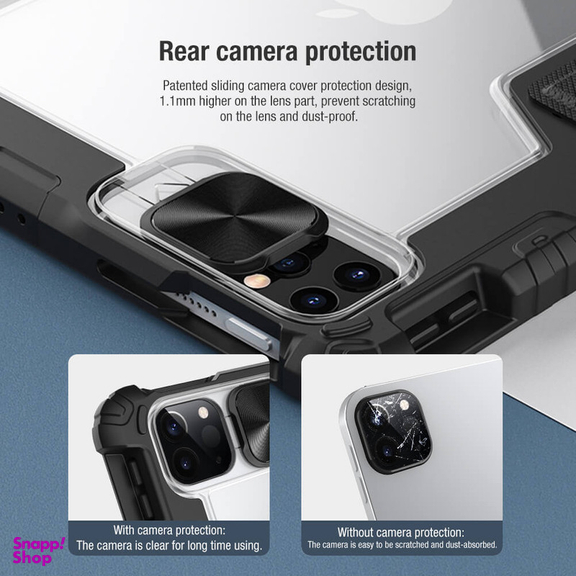 کیف کلاسوری نیلکین مدل Camshield Bumper مناسب برای تبلت اپل iPad Air 11 2024 / Air 10.9 2022 / Air 4 / Air 5 / Air 6 / Air 2020 / Ipad Pro 11 2020 / 2021 / 2022