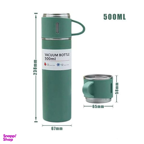 فلاسک سه لیوانه مدل Vacuum Flask Set ظرفیت 500 میلی لیتر