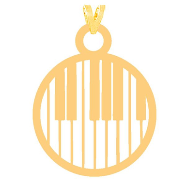 آویز گردنبند طلا 18 عیار زنانه کرابو مدل پیانو Kr31671