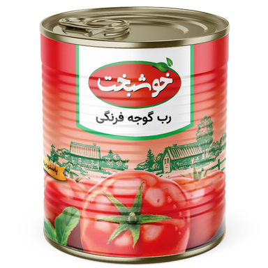 رب گوجه فرنگی خوشبخت وزن 800 گرم