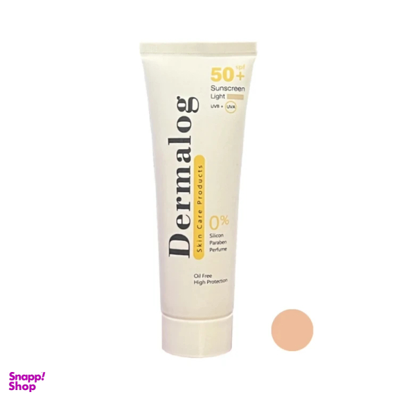 ضد آفتاب رنگی درمالوگ مدل SPF 50 رنگ بژ روشن حجم 50 میلی لیتر