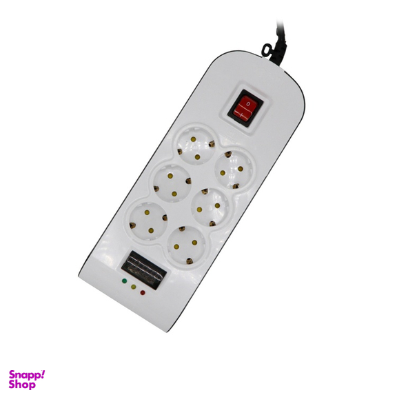 چندراهی برق 6 خانه پارت الکتریک مدل 8794 طول 1.8 متر