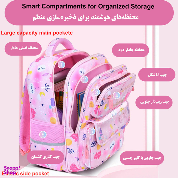 کوله پشتی مدرسه مدل 5170