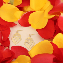 نیم ست طلا 18 عیار زنانه الن نار مدل روز عشق ELN9958