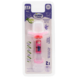 پستانک ارتودنسی وی کر مدل ضدحساسیت درب دار همراه با زنجیر سایز 0-6 ماه کد Wee Care-P110