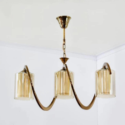 لوستر سه شعله نورهام مدل فنرى ۳