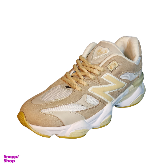 کتانی زنانه طرح New Balance مدل 9060 رنگ کرم