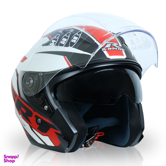 کلاه کاسکت بدون فک راپیدو مدل SRT-Red OF878 به همراه کاور