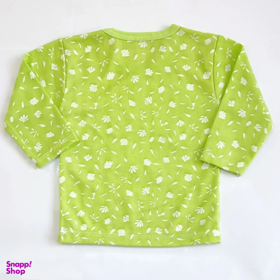 ست تیشرت آستین بلند و شلوار راحتی نوزادی مدل شکوفه کد 4130 رنگ سبز