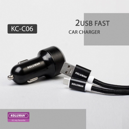 شارژر فندکی کلومن مدل KC-C06 به همراه کابل USB-C