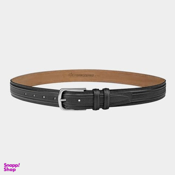 کمربند مردانه نوین چرم مدل دودوخت طرحدار کد SS-BT0702-2 سایز 110 سانتی متر