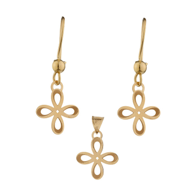 نیم ست طلا 18 عیار زنانه الن نار مدل 0688