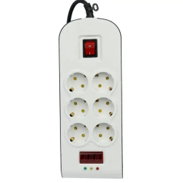 چندراهی برق 6 خانه پارت الکتریک مدل 8794 طول 1.8 متر