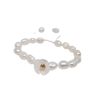 دستبند طلا 18 عیار زنانه والنزا طرح مرواریدکد 263163