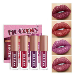 رژ لب مایع فیت کالر مدل Metal بسته 4 عددی