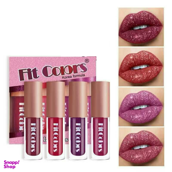 رژ لب مایع فیت کالر مدل Metal بسته 4 عددی